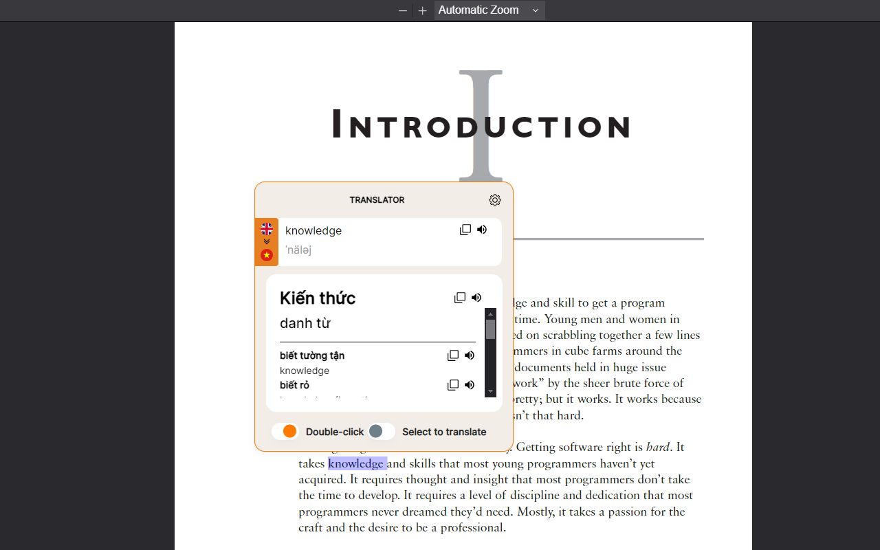 双击翻译 - 翻译，词典，PDF翻译 chrome谷歌浏览器插件_扩展第1张截图