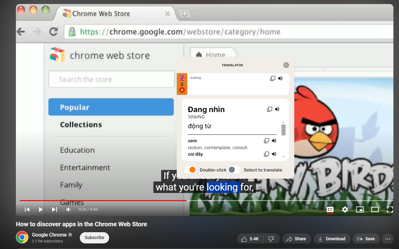 双击翻译 - 翻译，词典，PDF翻译 chrome谷歌浏览器插件_扩展第5张截图