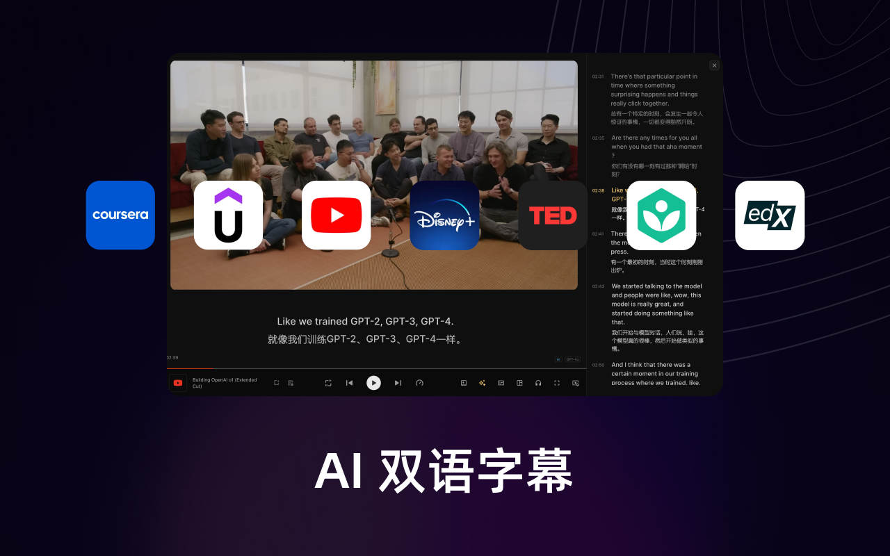 Trancy - AI 翻译 & 双语字幕 chrome谷歌浏览器插件_扩展第5张截图