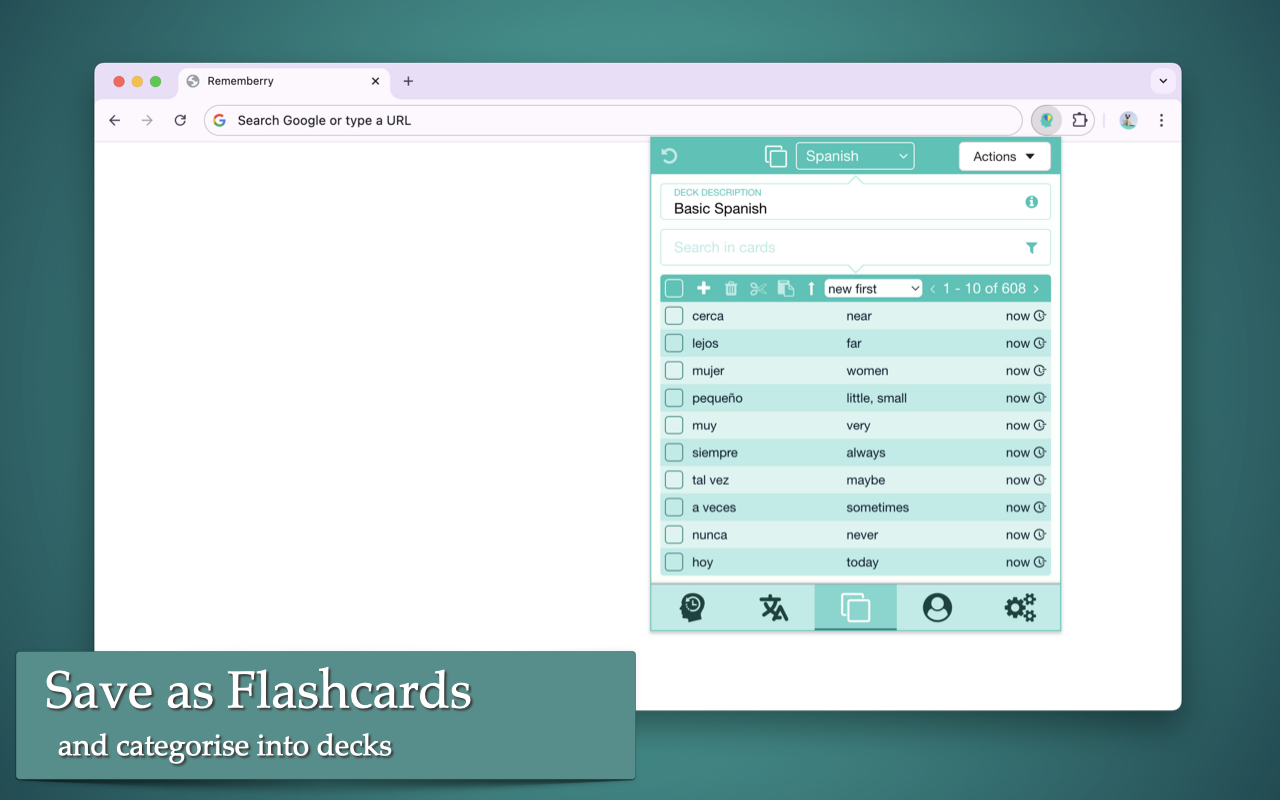 Rememberry - 翻译和记住 chrome谷歌浏览器插件_扩展第4张截图