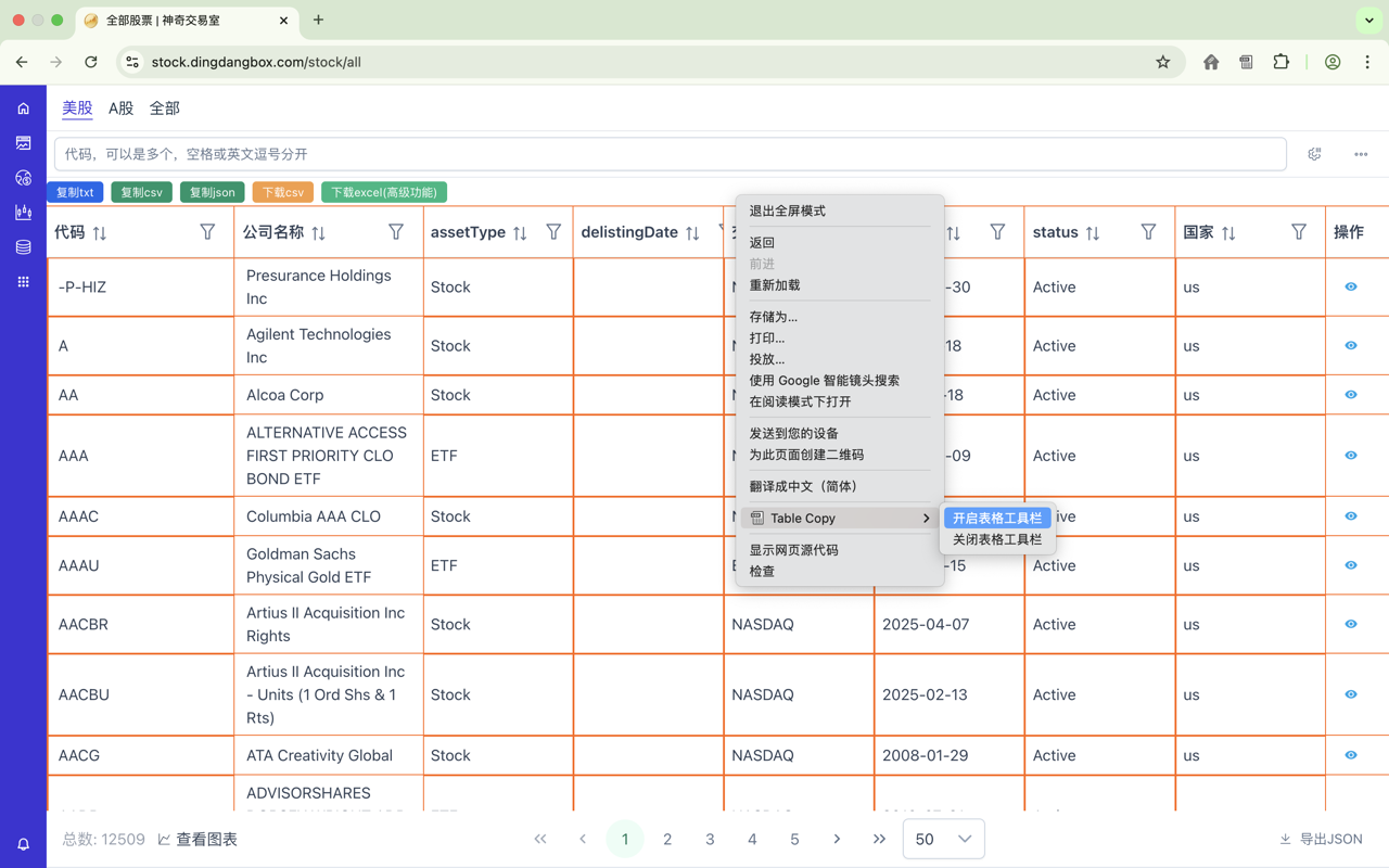 Table Copy chrome谷歌浏览器插件_扩展第3张截图