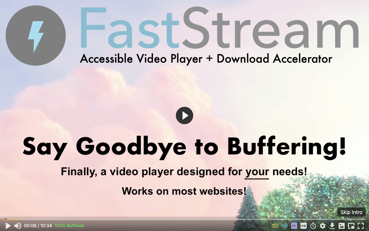 FastStream 视频播放器 chrome谷歌浏览器插件_扩展第1张截图