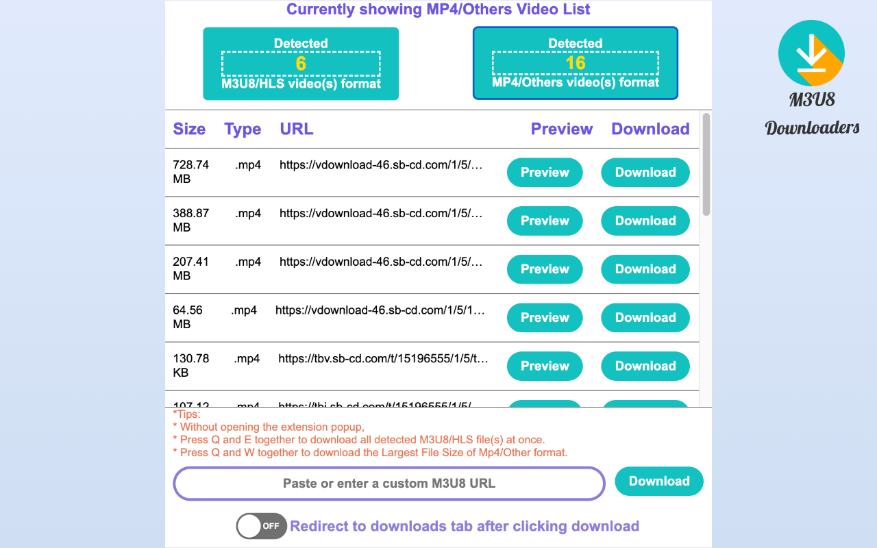 M3U8 Downloaders - Video Downloads Simplified chrome谷歌浏览器插件_扩展第5张截图