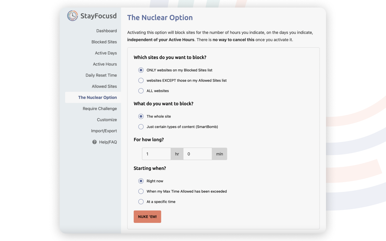 StayFocusd – Website Blocker & Focus Timer & Shorts Blocker chrome谷歌浏览器插件_扩展第4张截图