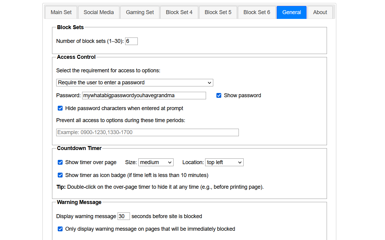LeechBlock NG chrome谷歌浏览器插件_扩展第4张截图