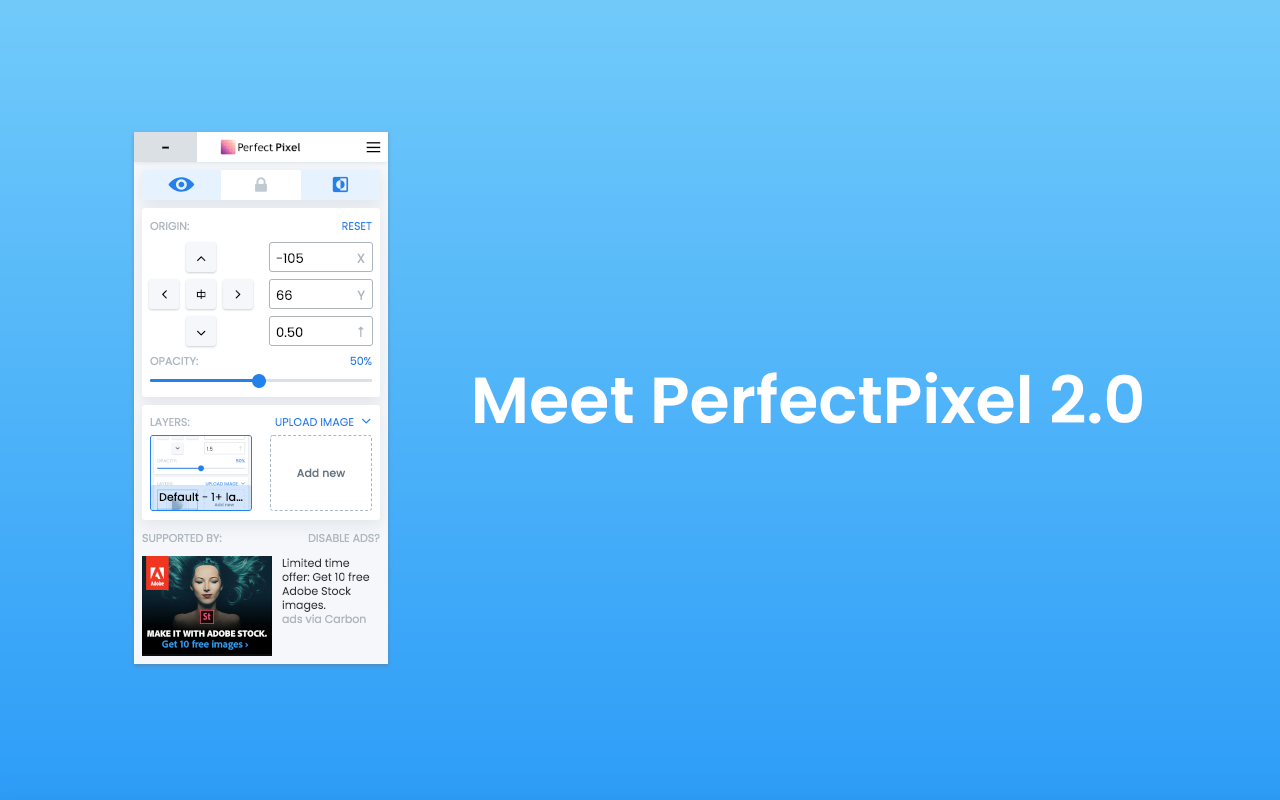 PerfectPixel by WellDoneCode (pixel perfect) chrome谷歌浏览器插件_扩展第3张截图