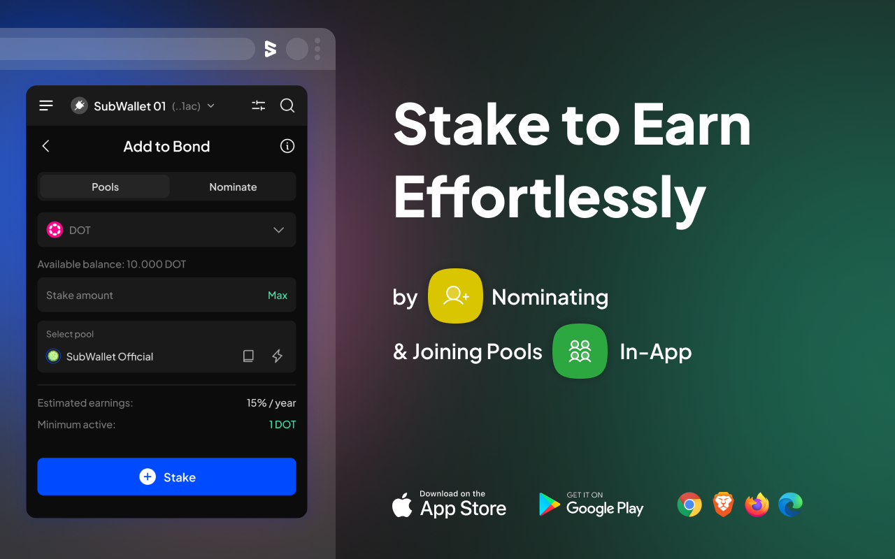 SubWallet - Polkadot Wallet chrome谷歌浏览器插件_扩展第2张截图