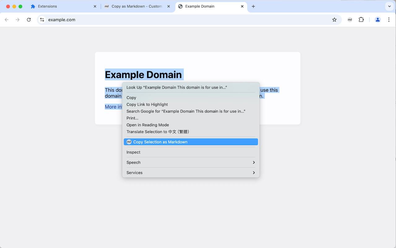 Copy as Markdown chrome谷歌浏览器插件_扩展第2张截图