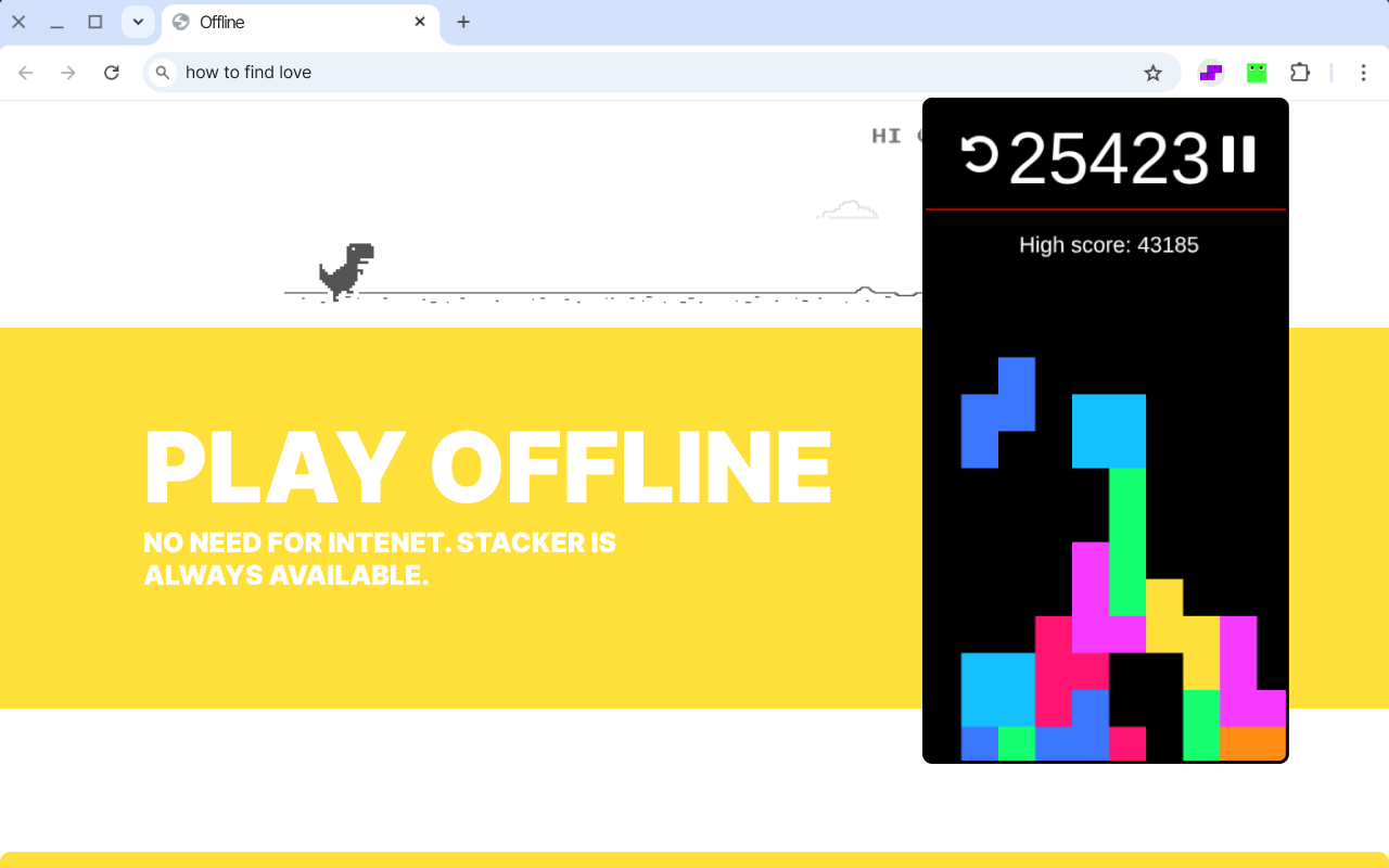 Stacker - Falling blocks! chrome谷歌浏览器插件_扩展第2张截图