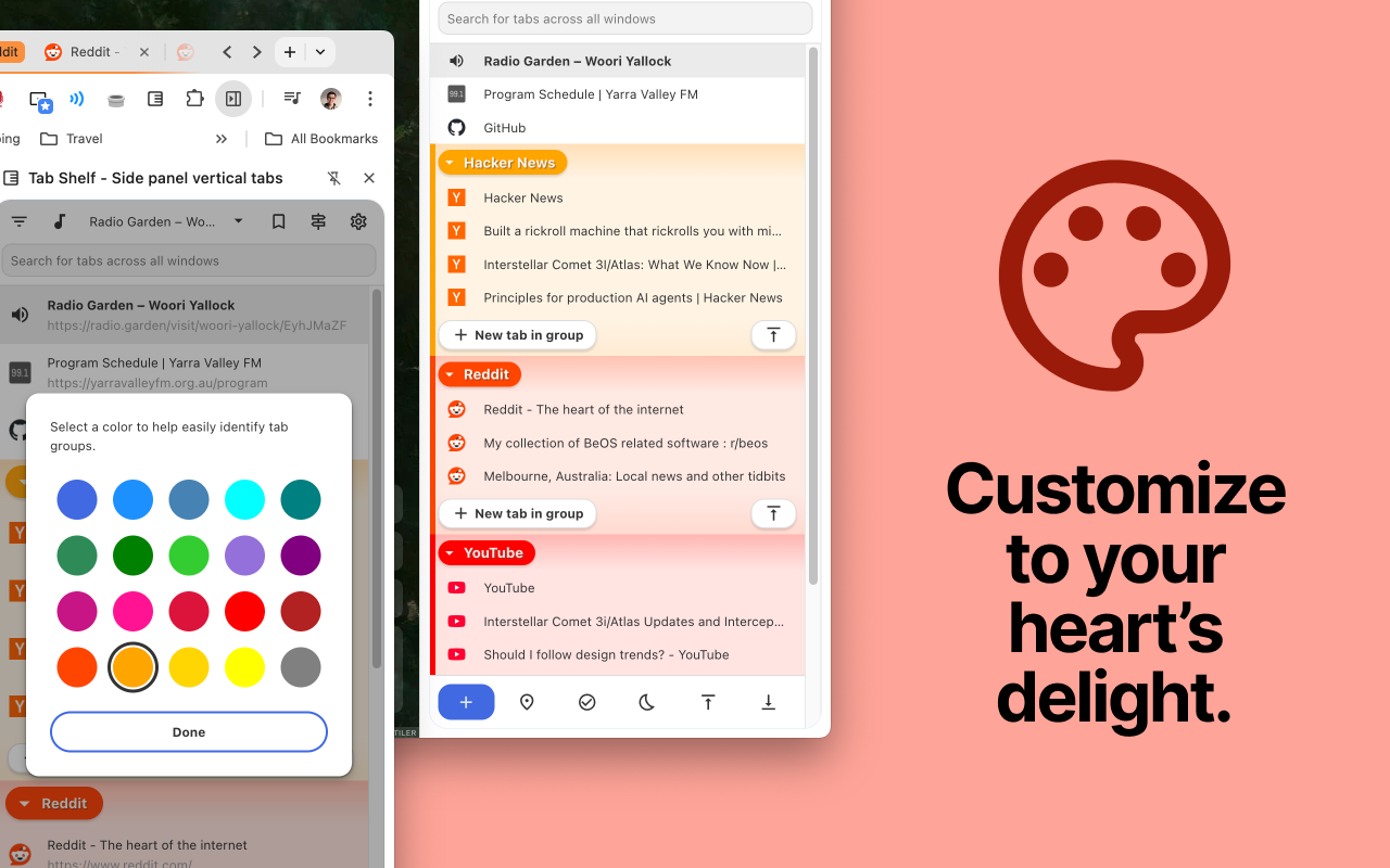 Tab Shelf - Side panel vertical tabs chrome谷歌浏览器插件_扩展第1张截图