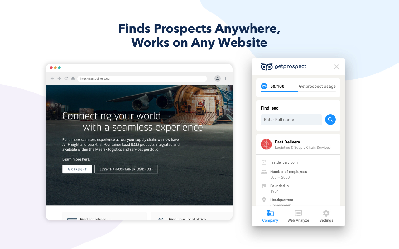 Email Finder - GetProspect chrome谷歌浏览器插件_扩展第1张截图