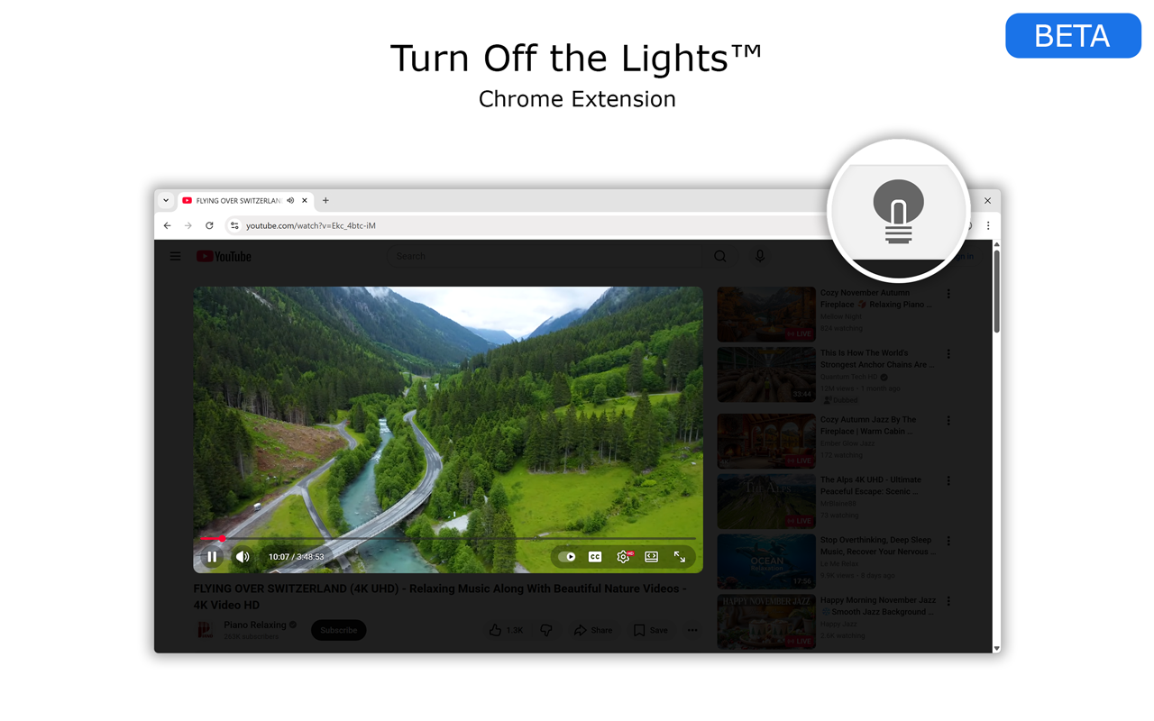 关灯看视频 chrome谷歌浏览器插件_扩展第1张截图