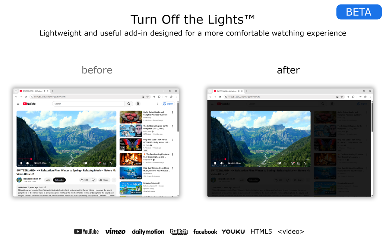 关灯看视频 chrome谷歌浏览器插件_扩展第5张截图
