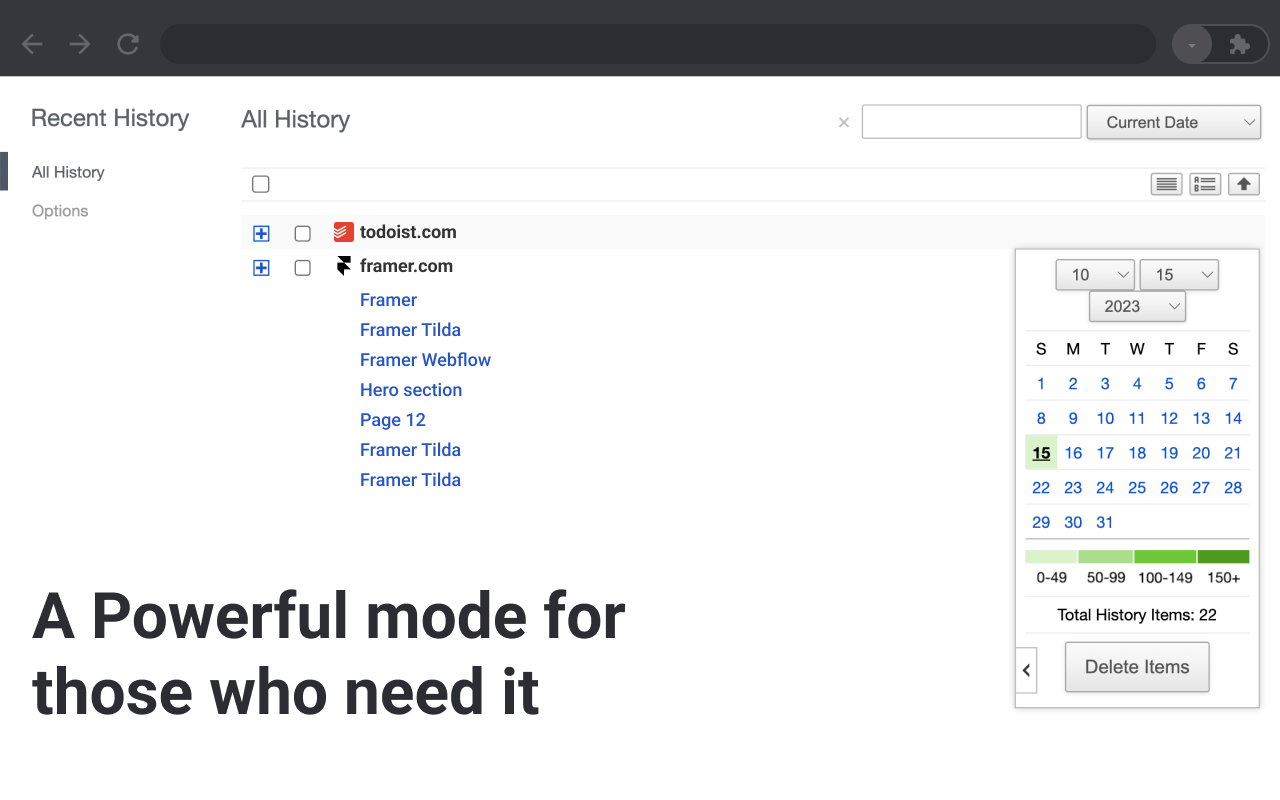 Recent History chrome谷歌浏览器插件_扩展第2张截图