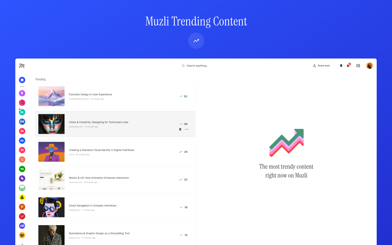 Muzli - Design inspiration hub chrome谷歌浏览器插件_扩展第2张截图