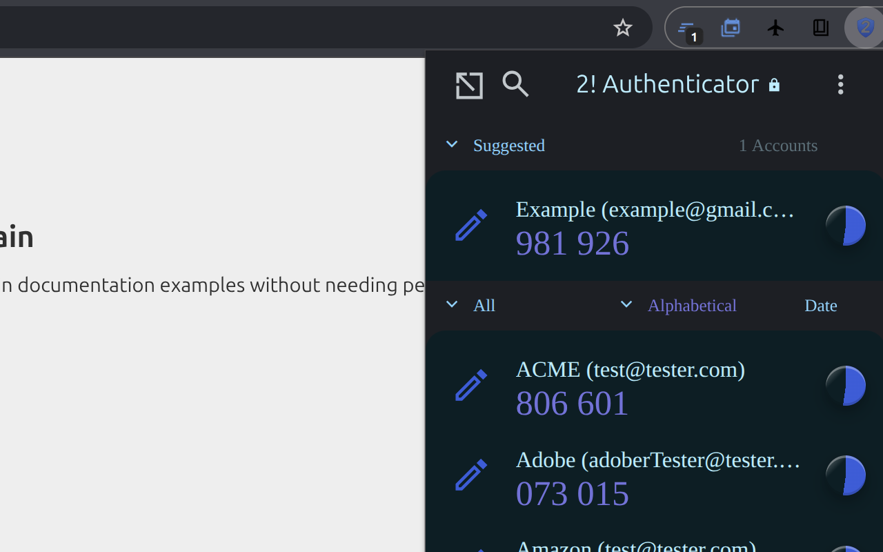2! Authenticator chrome谷歌浏览器插件_扩展第1张截图