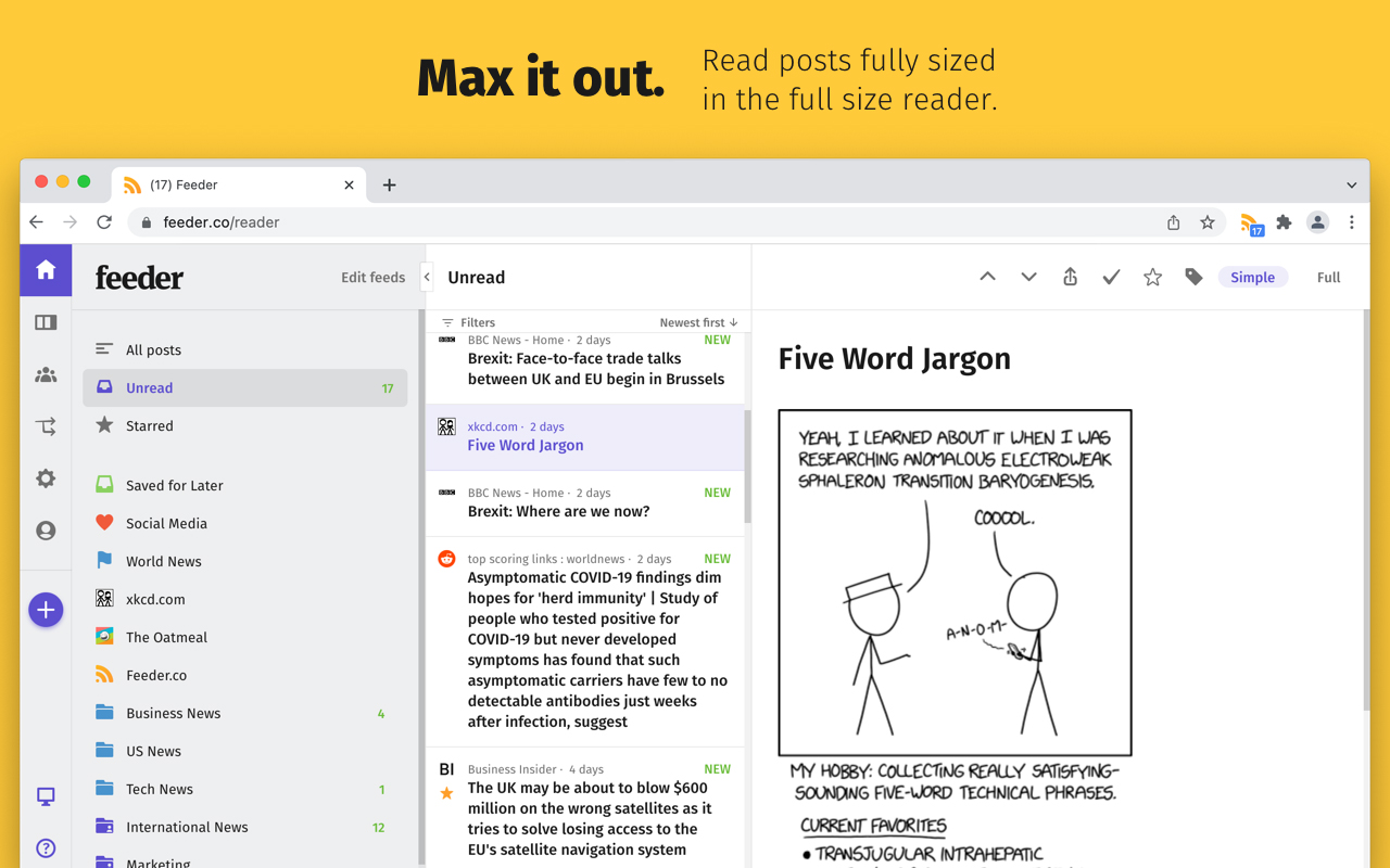 RSS Feed Reader chrome谷歌浏览器插件_扩展第1张截图