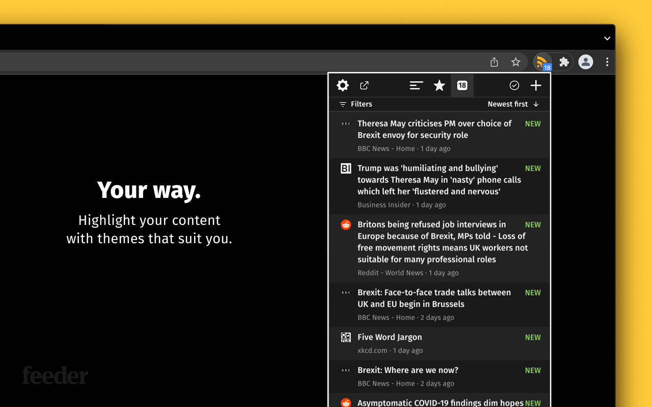 RSS Feed Reader chrome谷歌浏览器插件_扩展第4张截图