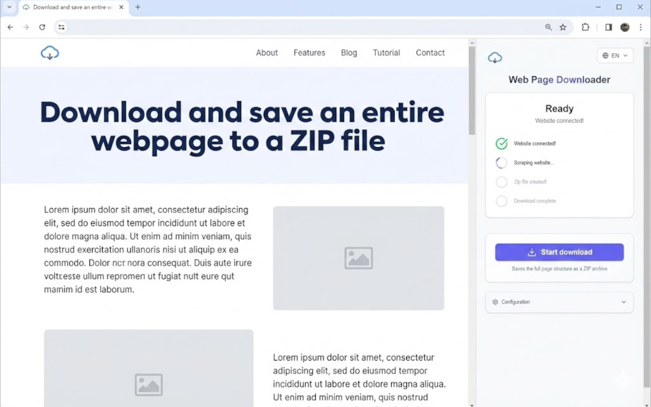 网页下载器 chrome谷歌浏览器插件_扩展第1张截图