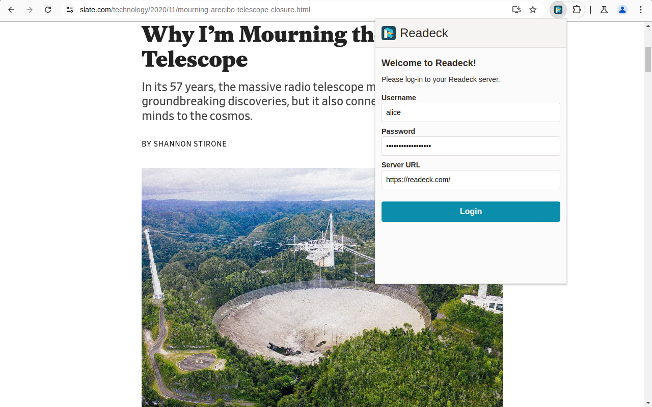 readeck chrome谷歌浏览器插件_扩展第1张截图