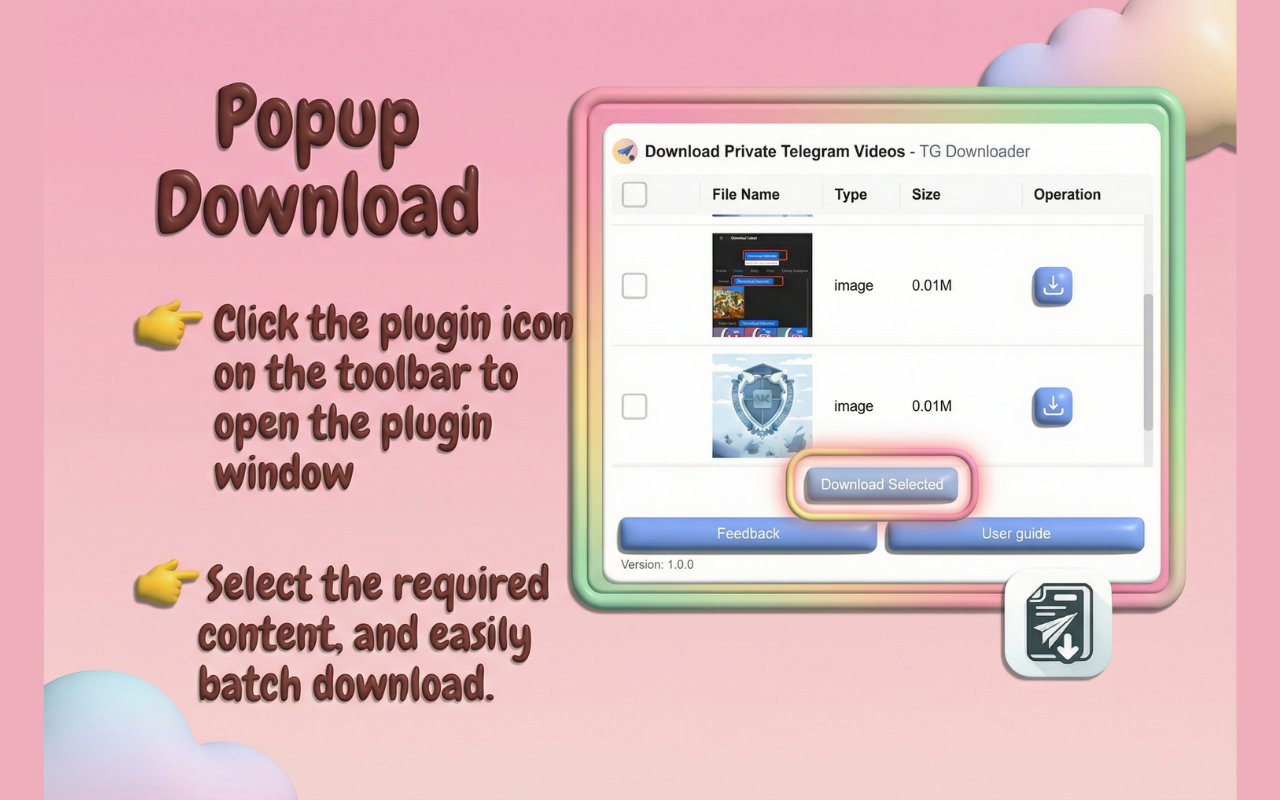 TG电报视频下载器(含隐私視頻) - 下載电报受限內容 chrome谷歌浏览器插件_扩展第2张截图