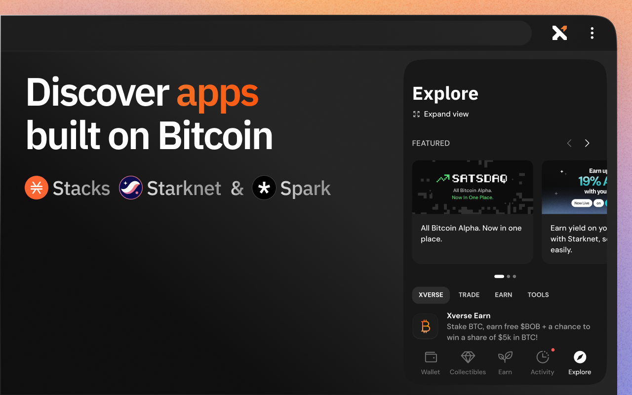 Xverse: Bitcoin Crypto Wallet chrome谷歌浏览器插件_扩展第3张截图