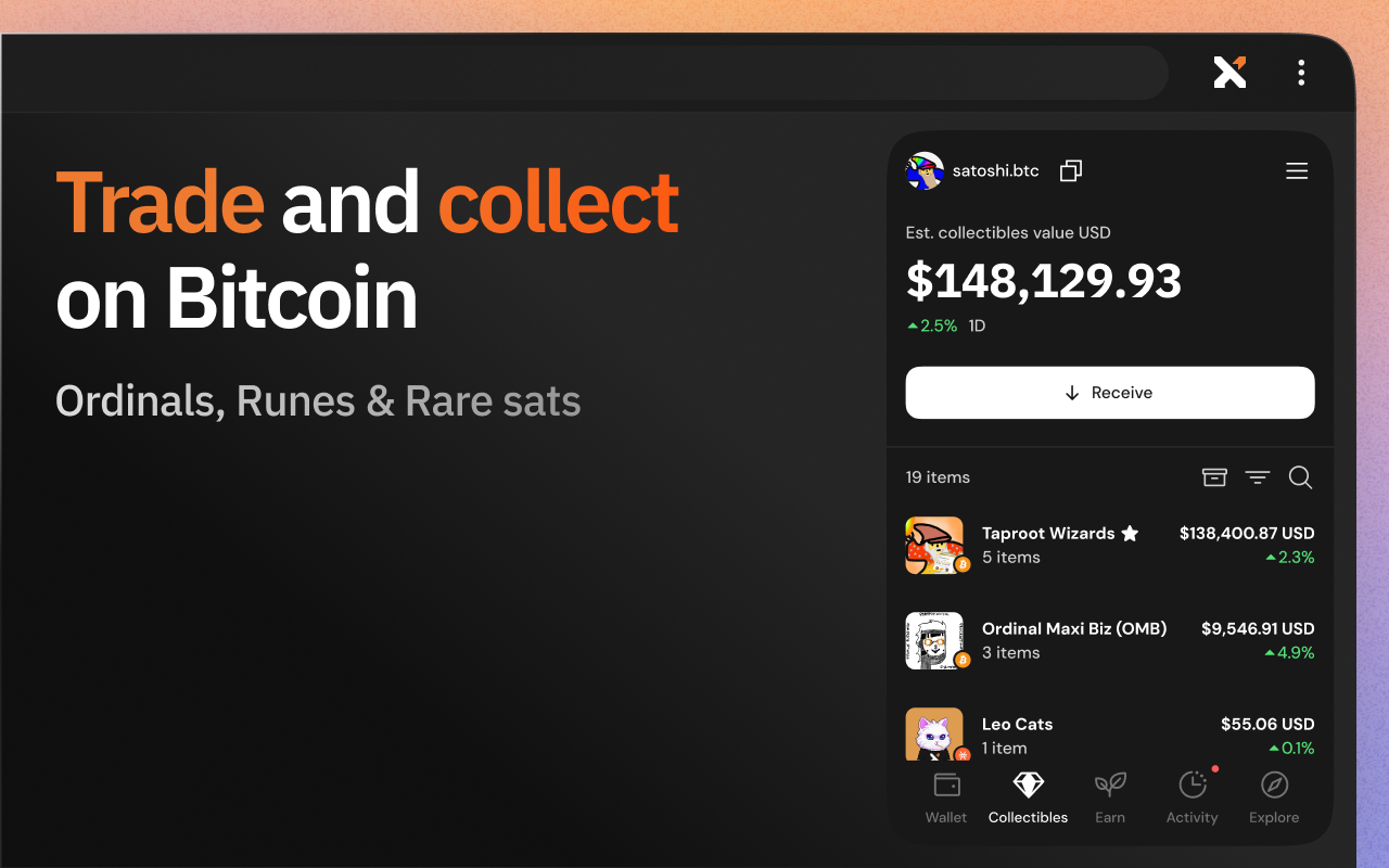 Xverse: Bitcoin Crypto Wallet chrome谷歌浏览器插件_扩展第4张截图