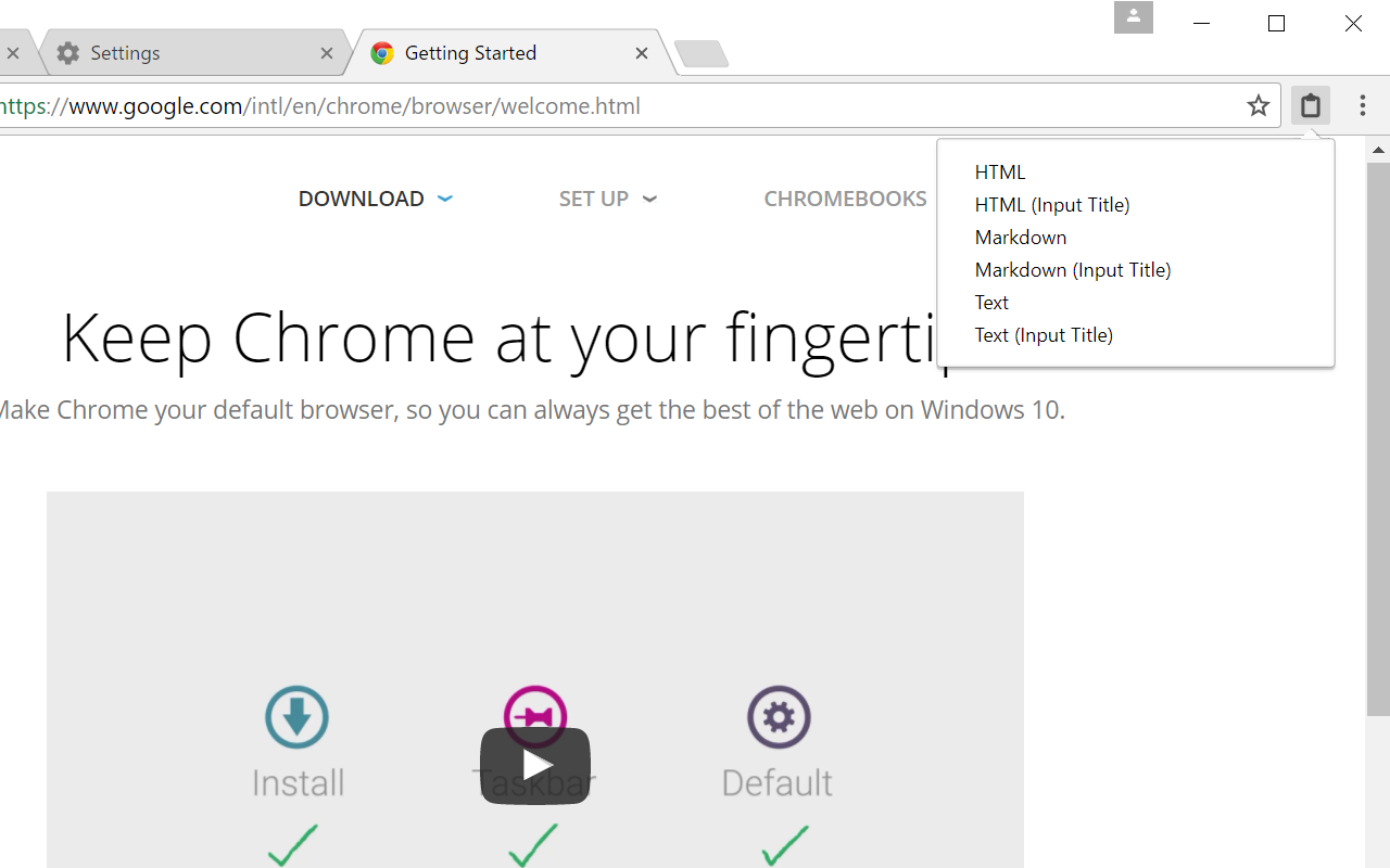 复制链接到剪贴板 chrome谷歌浏览器插件_扩展第1张截图