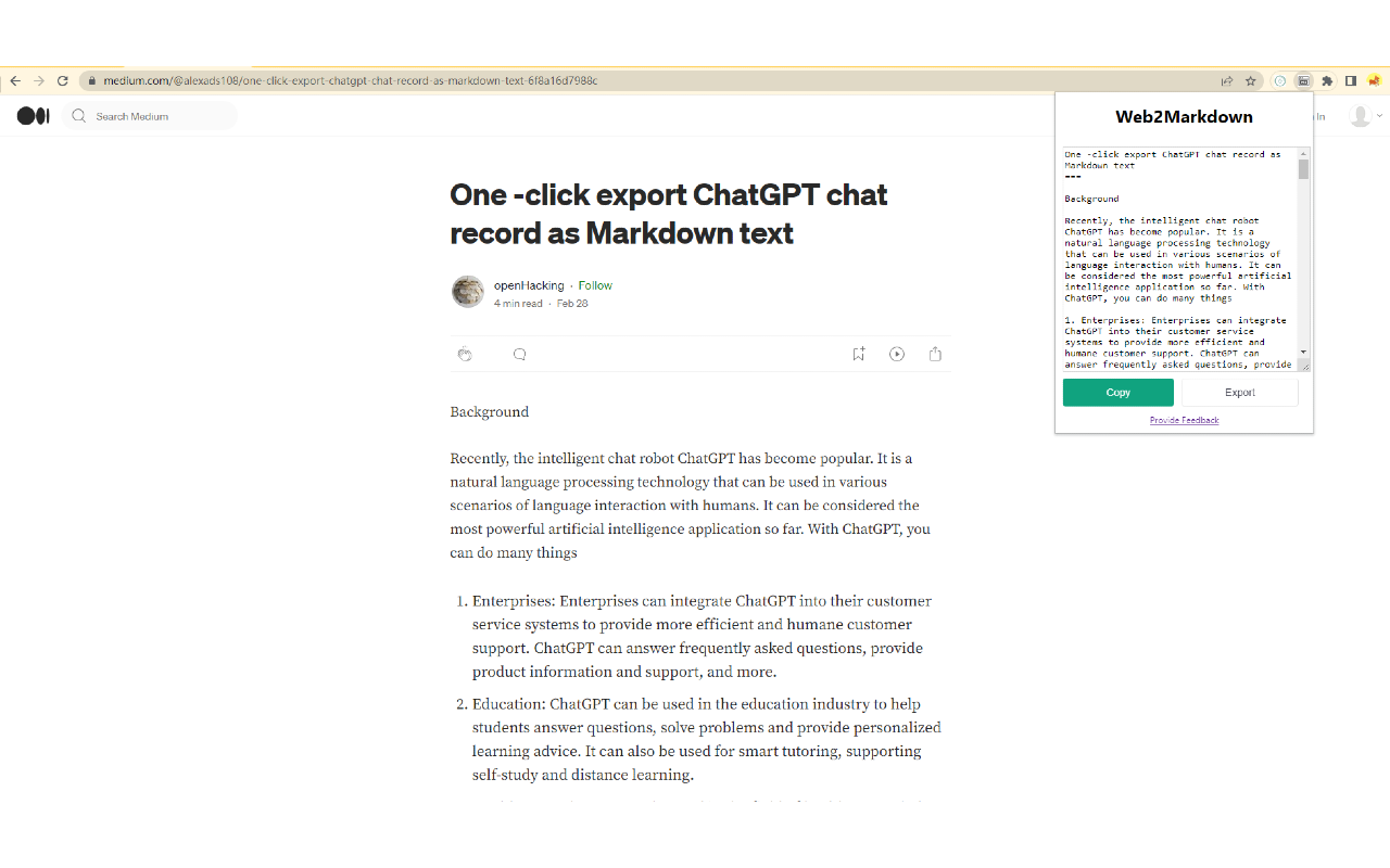 Web2Markdown - Markdown Web Clipper chrome谷歌浏览器插件_扩展第2张截图