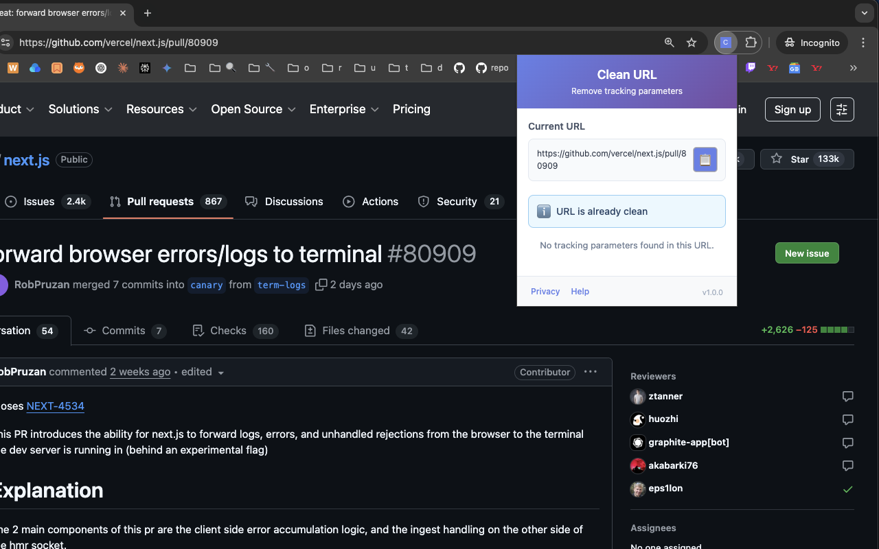 Clean URL chrome谷歌浏览器插件_扩展第1张截图