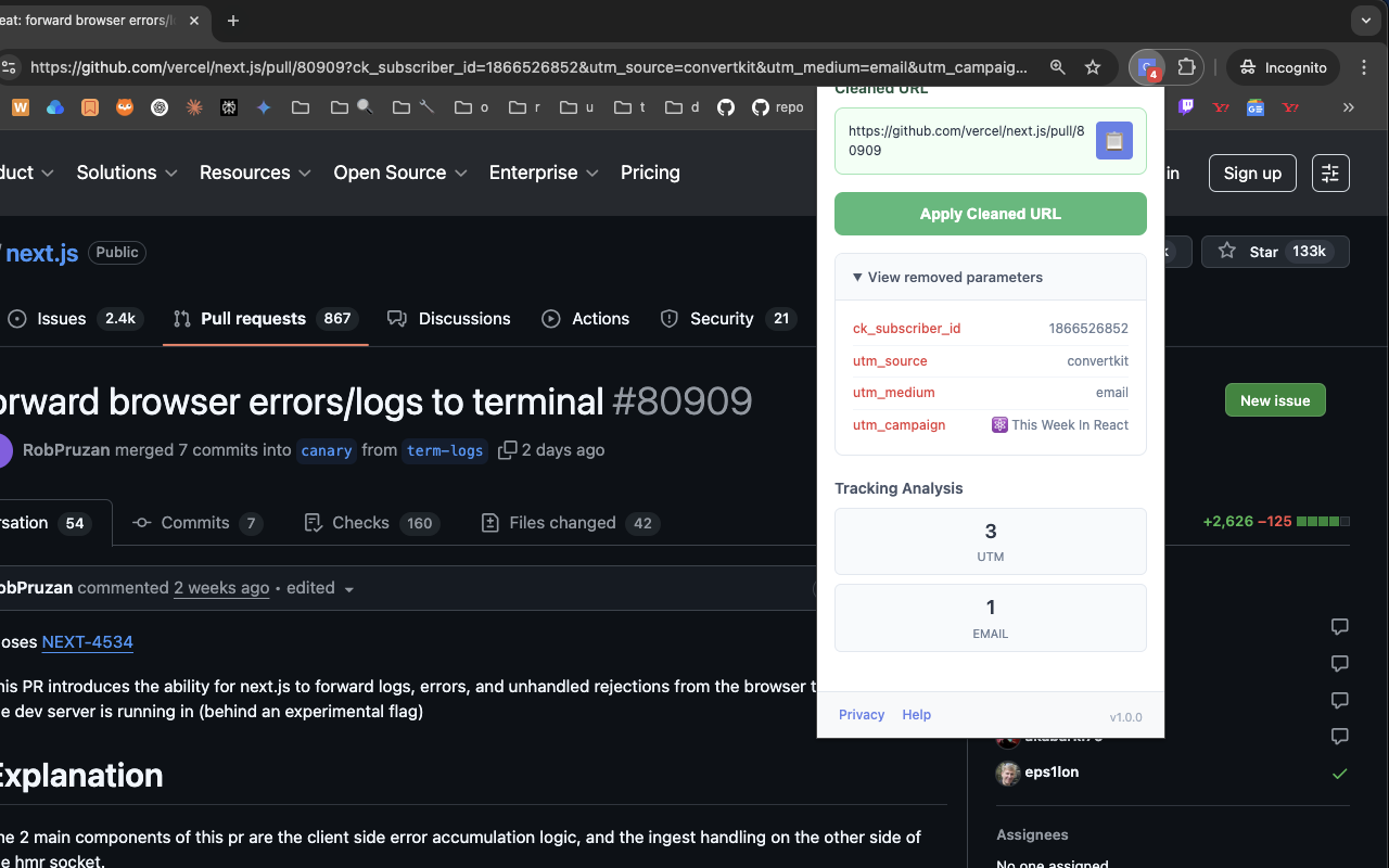 Clean URL chrome谷歌浏览器插件_扩展第3张截图