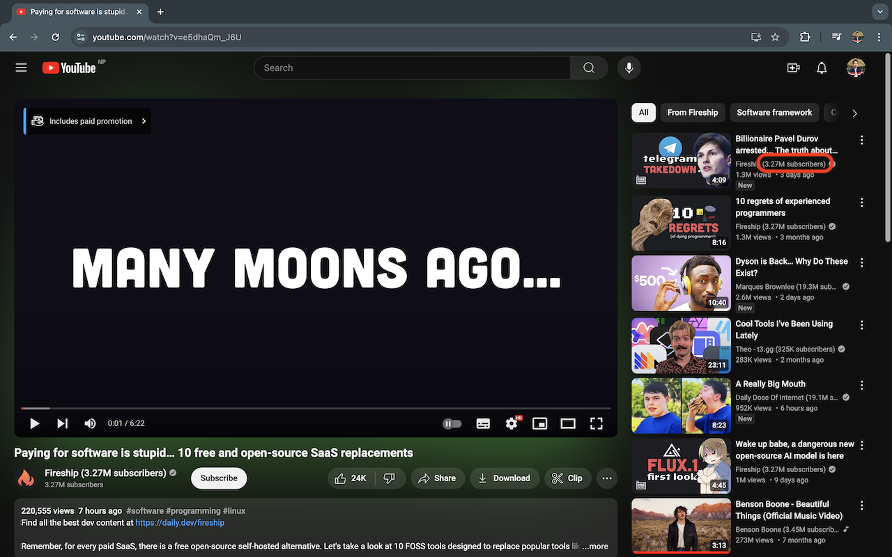 YouTube Subscribers Count chrome谷歌浏览器插件_扩展第2张截图