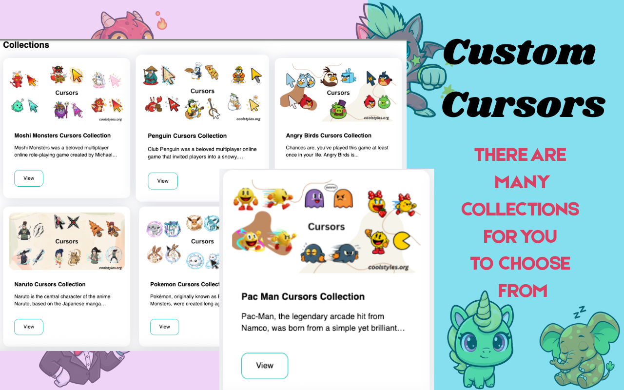 自定义光标 - 适用于 Chrome 的有趣动画光标 chrome谷歌浏览器插件_扩展第2张截图