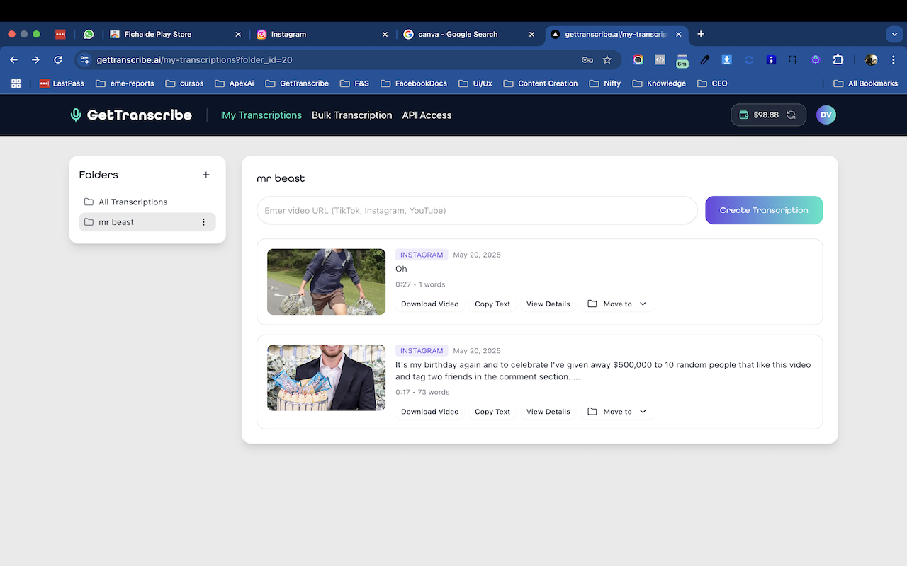 GetTranscribe chrome谷歌浏览器插件_扩展第1张截图
