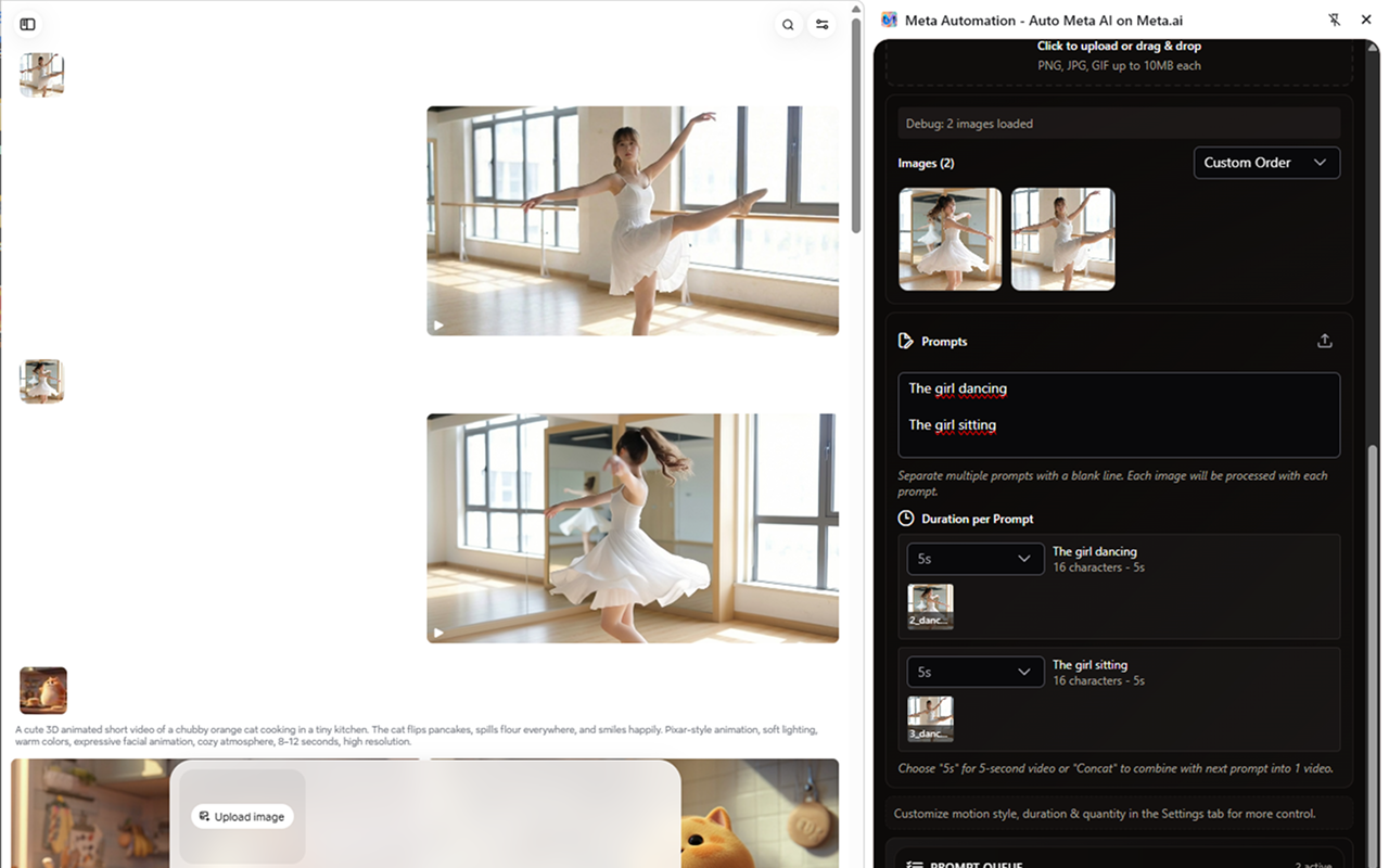 Meta Automation - Auto Meta on Meta.ai chrome谷歌浏览器插件_扩展第2张截图