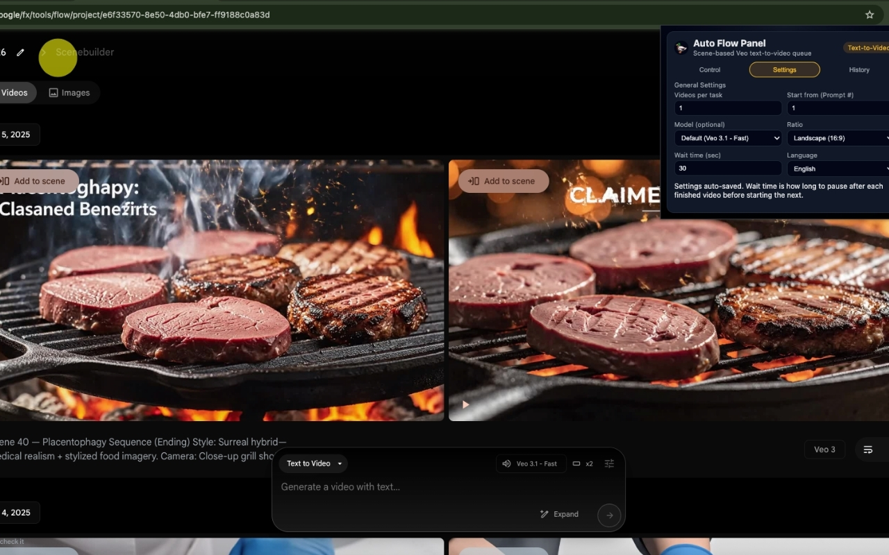 Auto Flow Panel (Scene Queue) chrome谷歌浏览器插件_扩展第1张截图