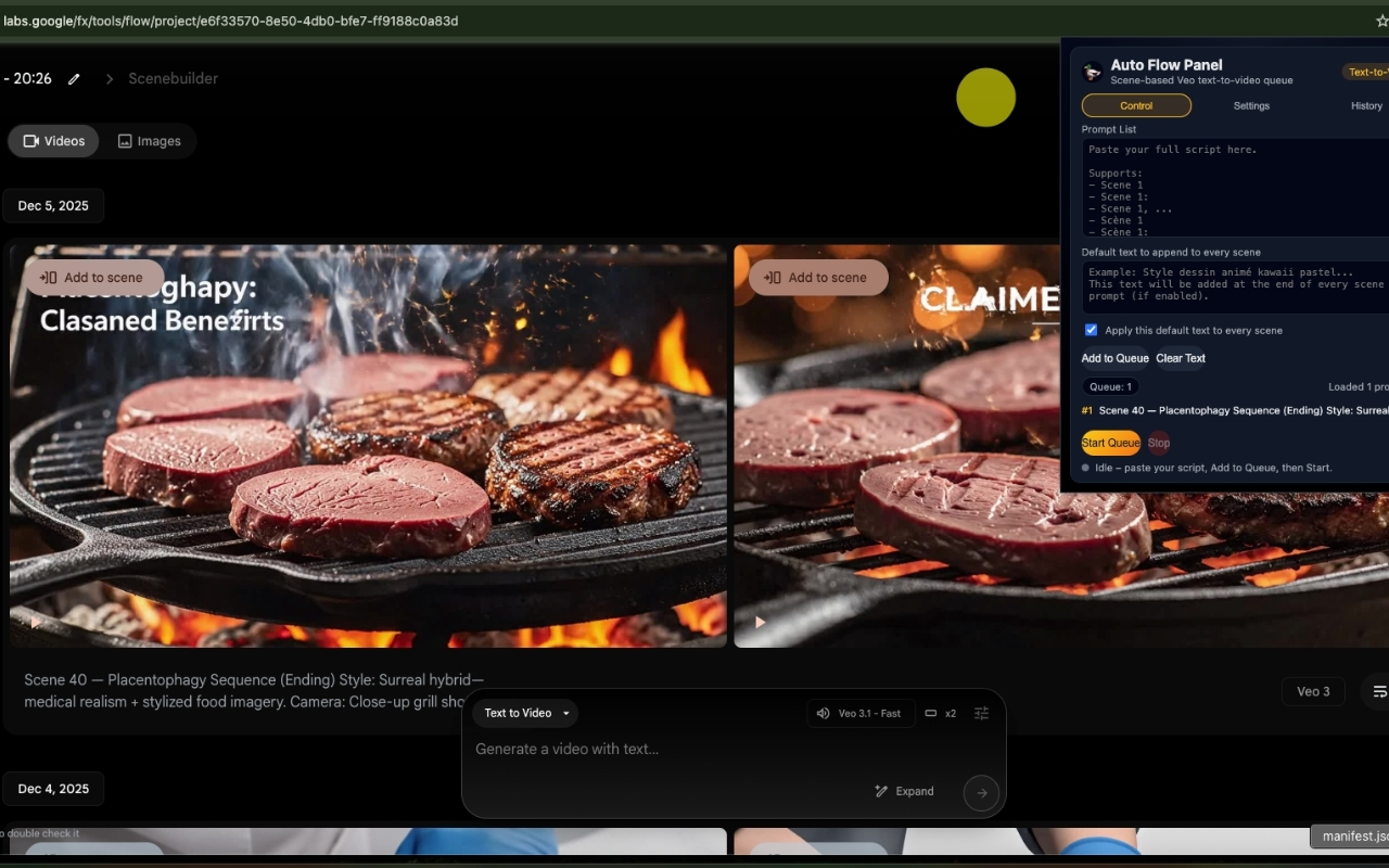 Auto Flow Panel (Scene Queue) chrome谷歌浏览器插件_扩展第2张截图