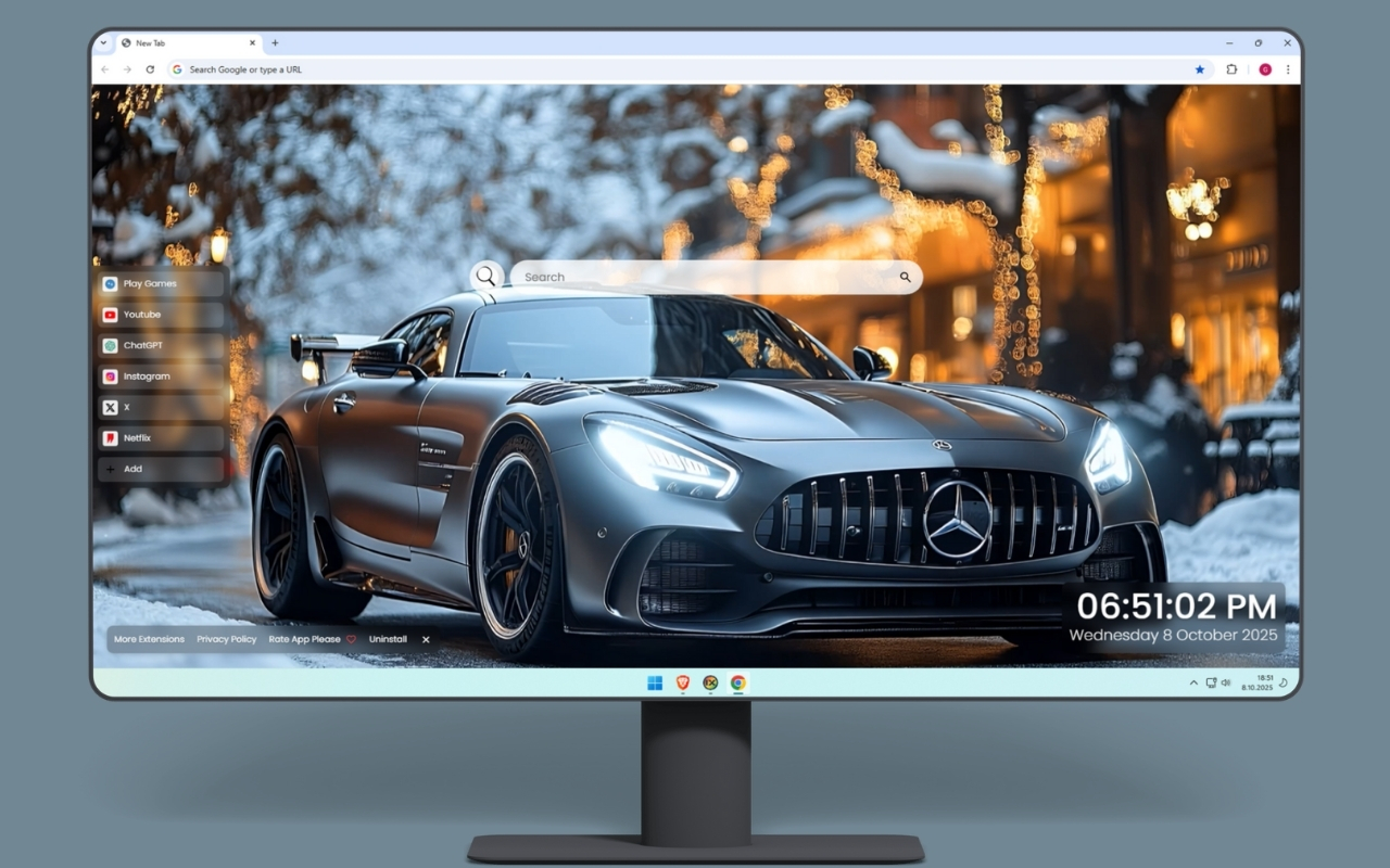 Mercedes-Benz AMG GT Snow Beast Live Wallpaper chrome谷歌浏览器插件_扩展第3张截图