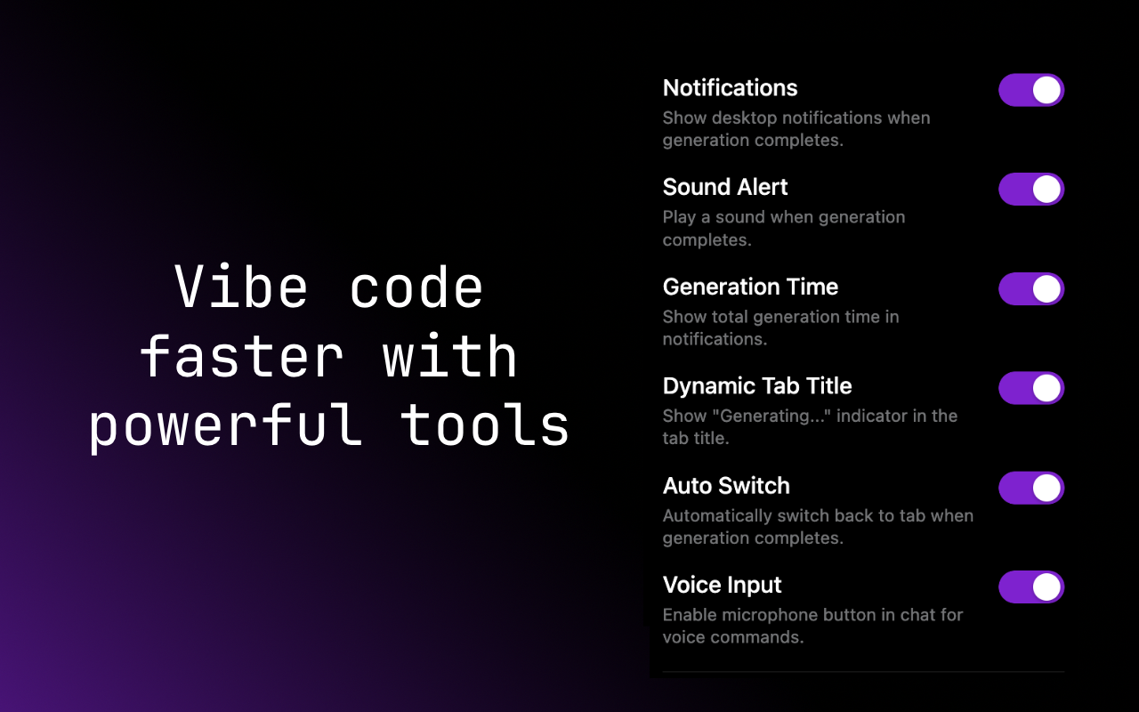 Vibesuite：适用于 Lovable.dev、Bolt.new、v0.app 和 Figma Make 的扩展插件 chrome谷歌浏览器插件_扩展第3张截图