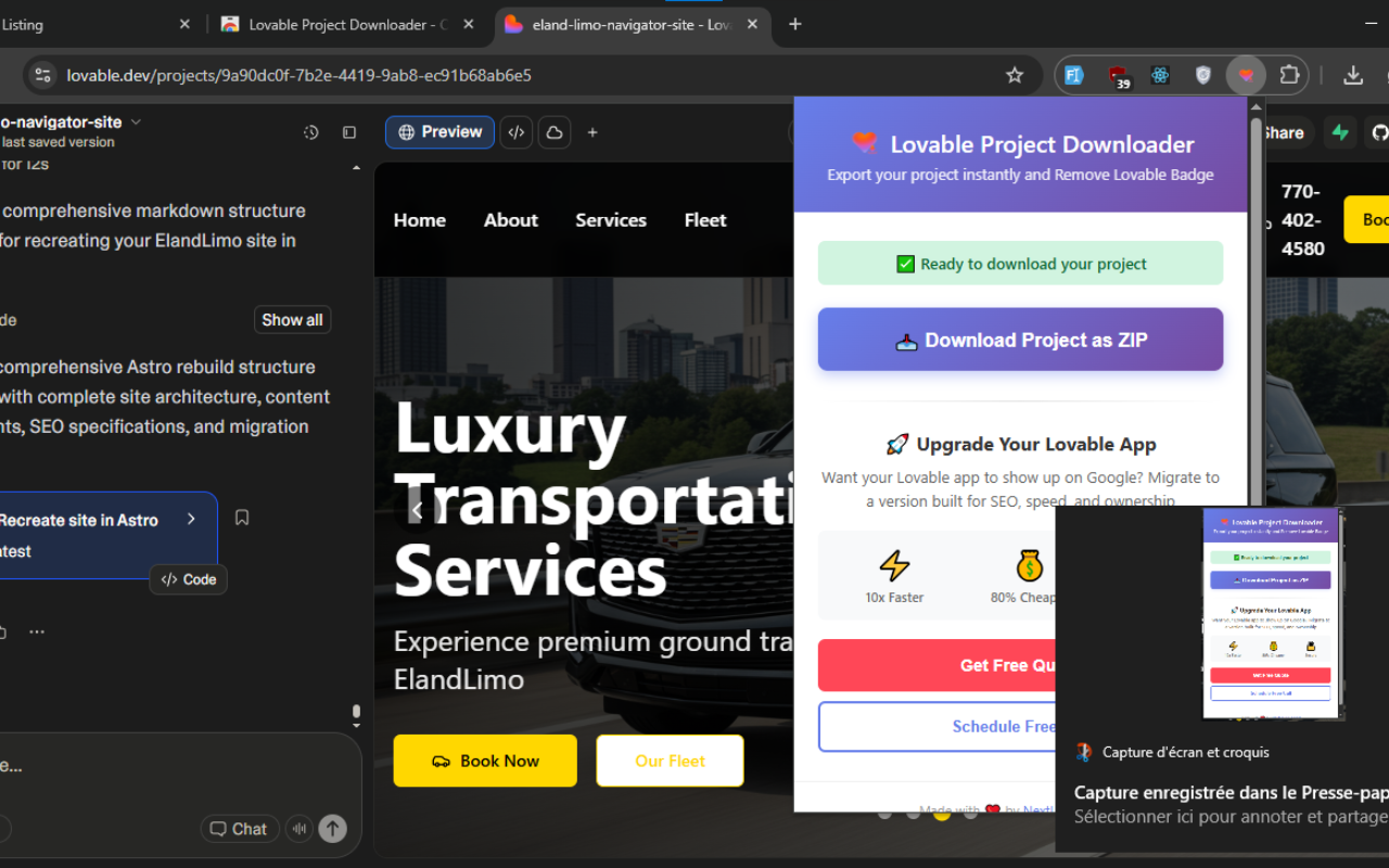 Lovable Project Downloader chrome谷歌浏览器插件_扩展第1张截图