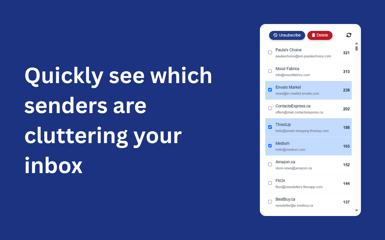 InboxWhiz - Bulk Unsubscribe & Clean Gmail chrome谷歌浏览器插件_扩展第1张截图