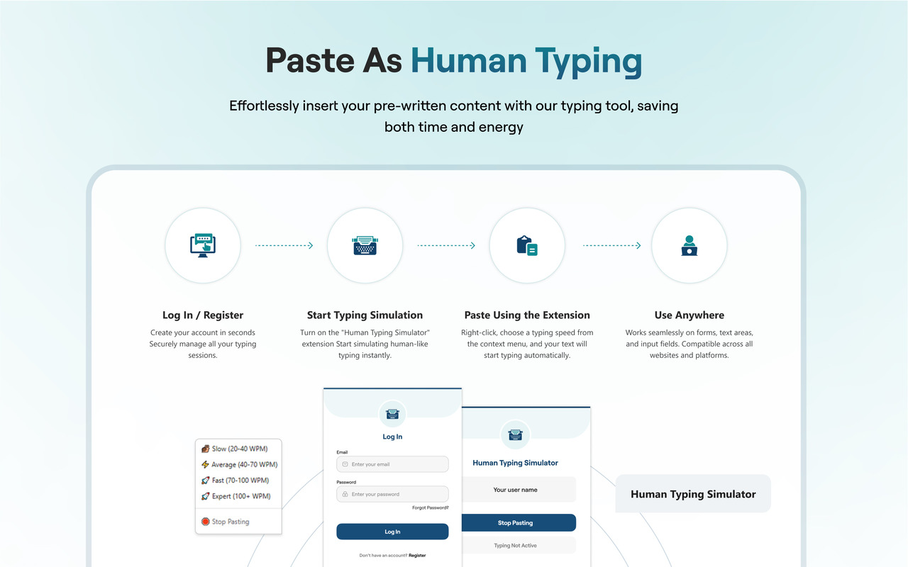 Human Typing Simulator chrome谷歌浏览器插件_扩展第1张截图