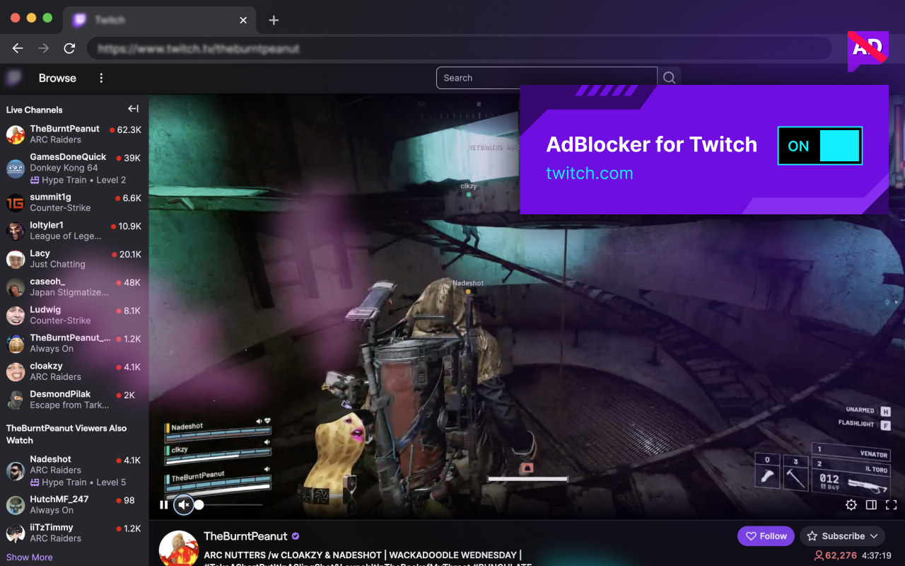AdBlocker for Twitch chrome谷歌浏览器插件_扩展第2张截图