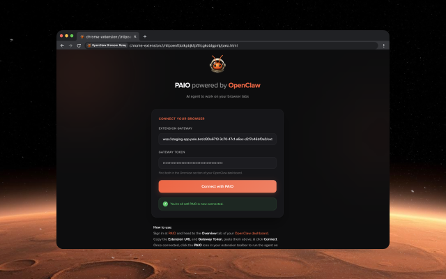 OpenClaw Browser Relay for Chrome - Powered by PAIO chrome谷歌浏览器插件_扩展第2张截图