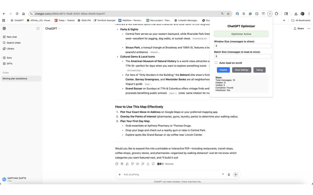 ChatGPT Performance Optimizer chrome谷歌浏览器插件_扩展第2张截图