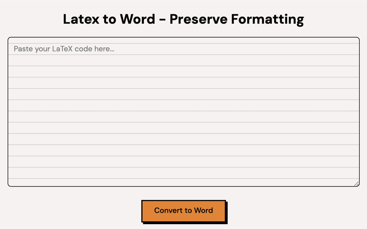 LaTeX to Word - Preserve Formatting chrome谷歌浏览器插件_扩展第2张截图