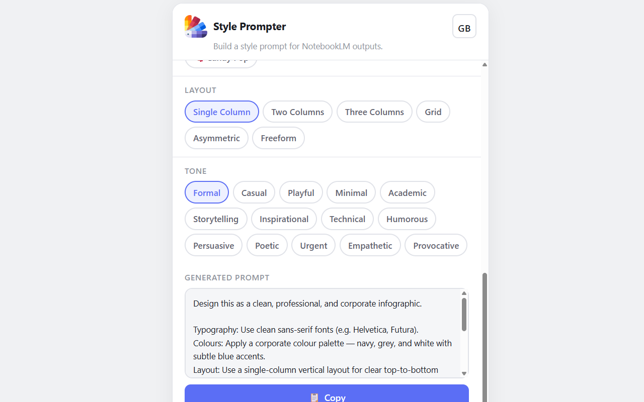 NotebookLM Style Prompter chrome谷歌浏览器插件_扩展第4张截图