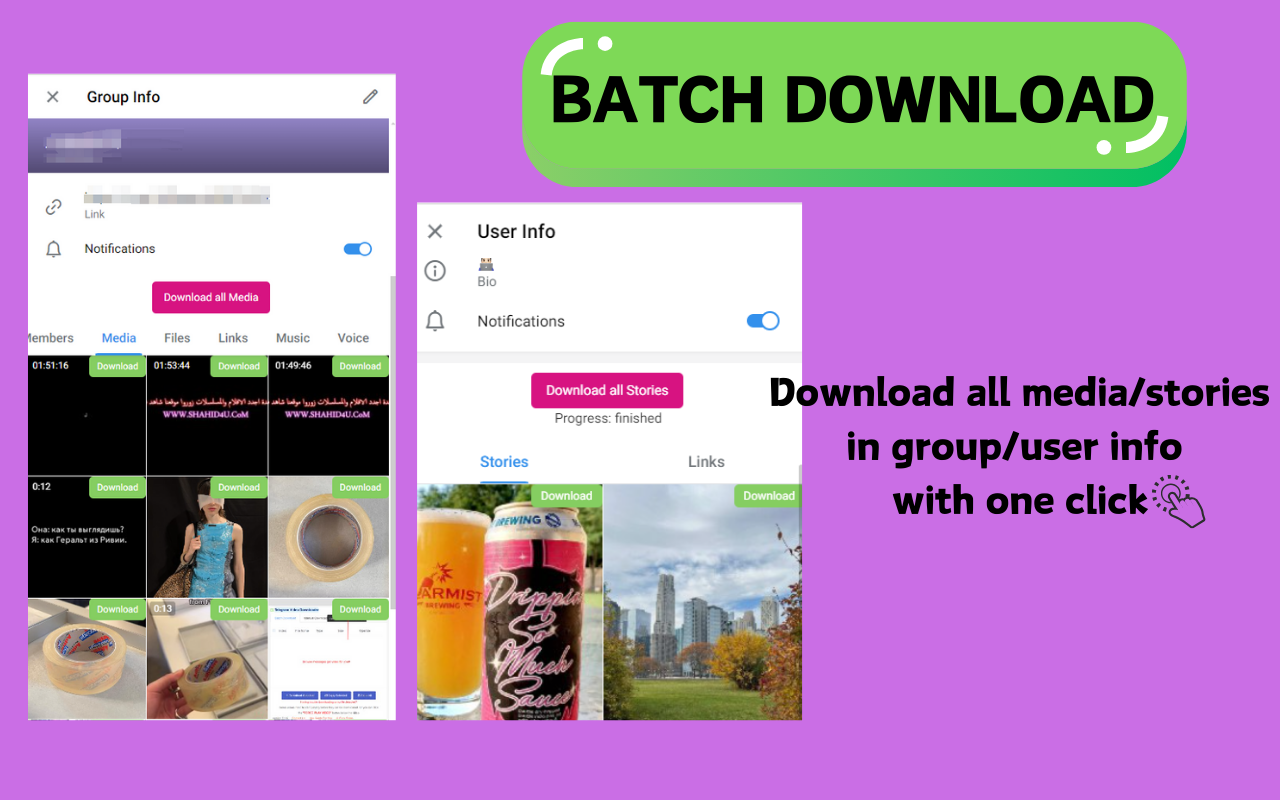TG Downloader - Telegram视频下载器,电报受限图片视频下载器 - 截图 3