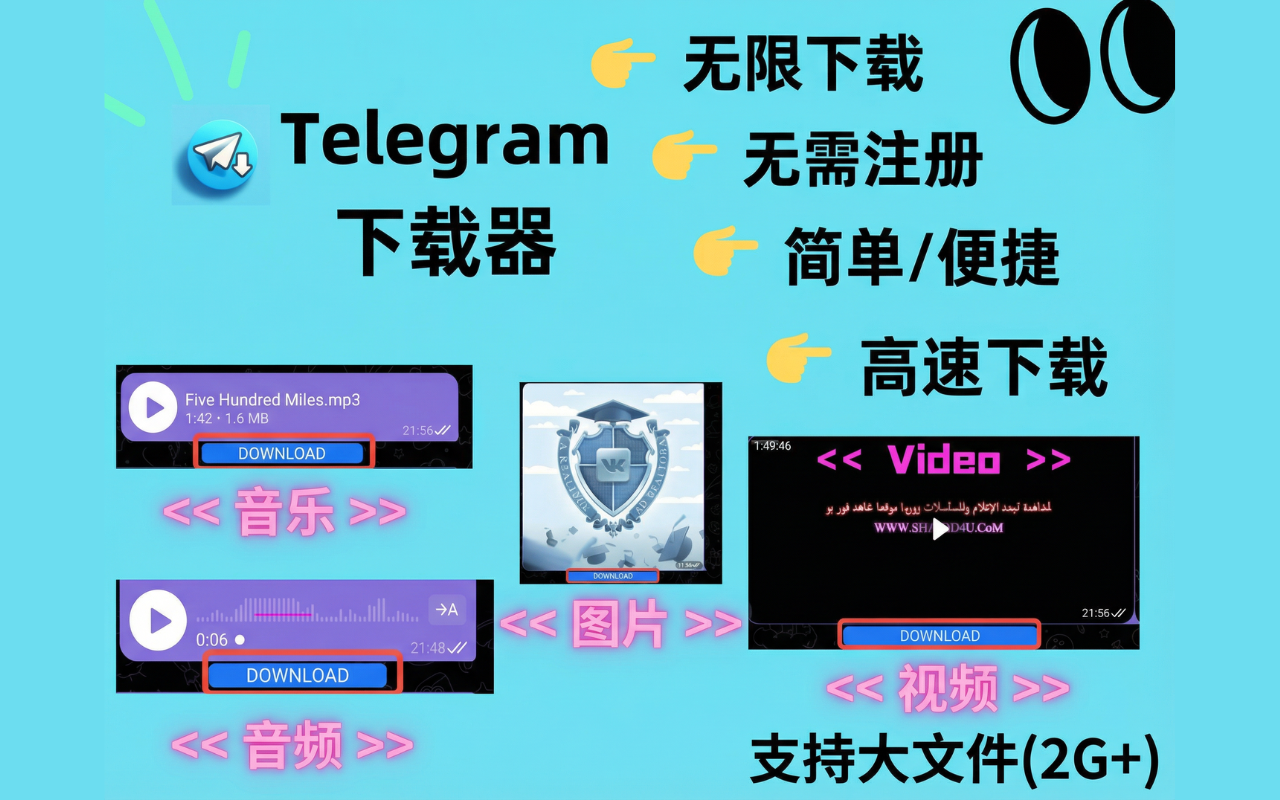电报视频下载器(含隐私視頻) - Telegram视频下载器 - 截图 1