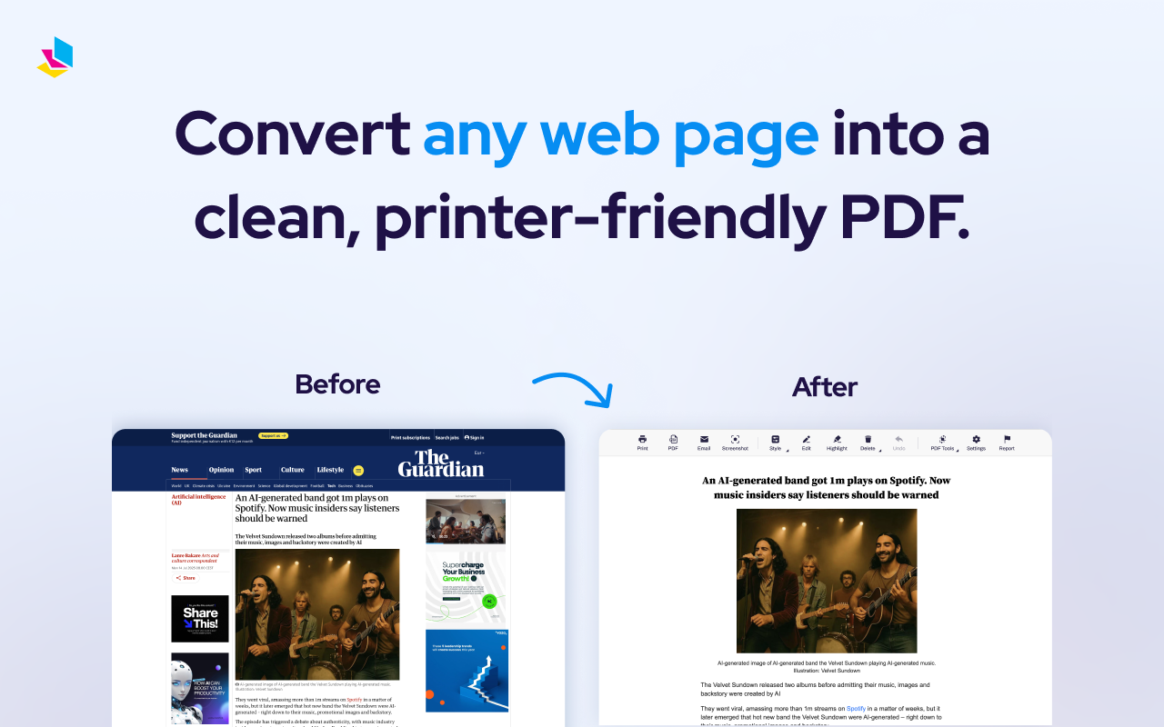 PrintFriendly - 打印、PDF 和网页截图 - 截图 3